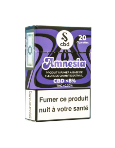 Paquet 20 cigarettes CBD Amnesia