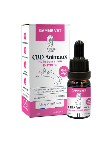 Huile CBD Animaux D-stress 10%