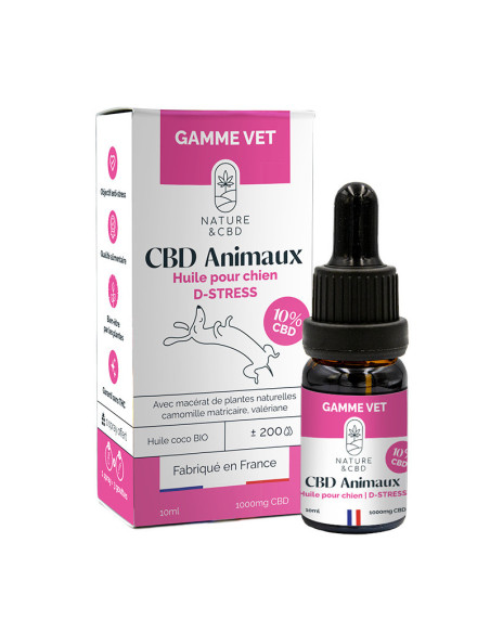 Huile CBD Animaux D-stress 10%