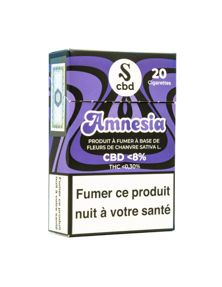 Paquet 20 cigarettes CBD Amnesia
