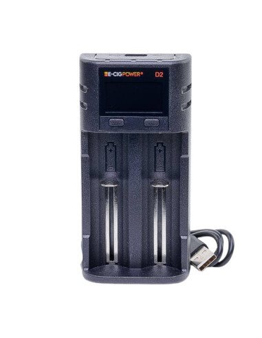 Chargeur E-Cig Power D2 | Chargeur Double Accu USB-C
