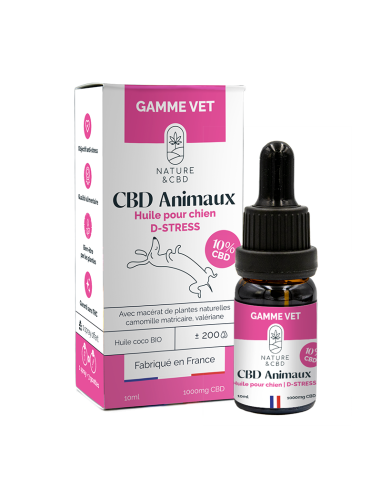 Huile CBD Animaux D-stress 10%
