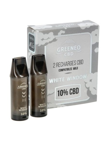 Cartouches WILO CBD White Window 10% | Boîte de 2